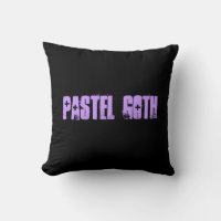 Reversible Pastel Goth Throw Pillow