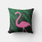 Reversible Pink and Black Flamingo Pillow 2