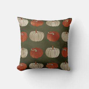 Reversible Pumpkins Fall Throw Pillow