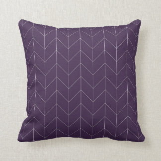 Reversible Purple & Teal Chevron Throw Pillow