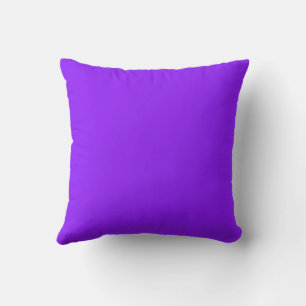 Reversible Retro Purple Yellow Geometric Pattern  Throw Pillow