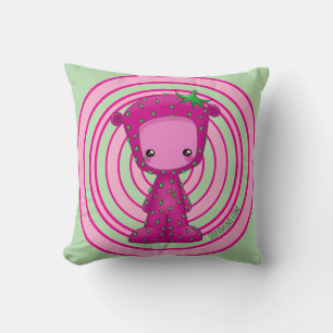 Reversible StrawberriMimi/AppleMimi Throw Pillow