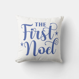 Reversible The First Noel Throw Pillow