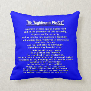 Reversible:   The Nightingale Pledge Throw Pillow