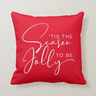 Reversible Tis The Season To Be Jolly Throw Pillow