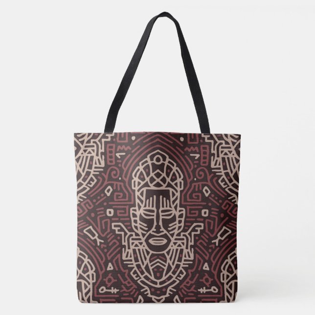 Reversible Tribal Print Tote Bag (Front)