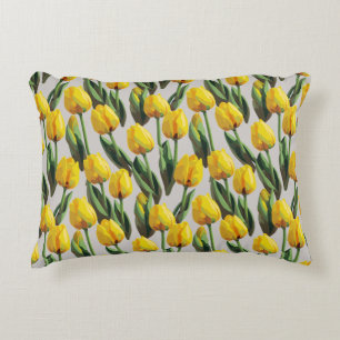 Reversible Tulips Accent Pillow
