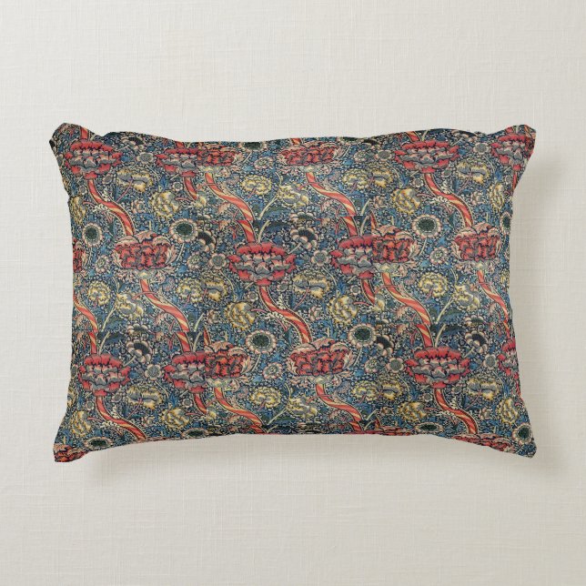 Reversible Vintage William Morris Wandle       Accent Pillow (Front)