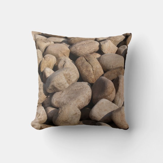 Reversible White Stones Pillow (Front)