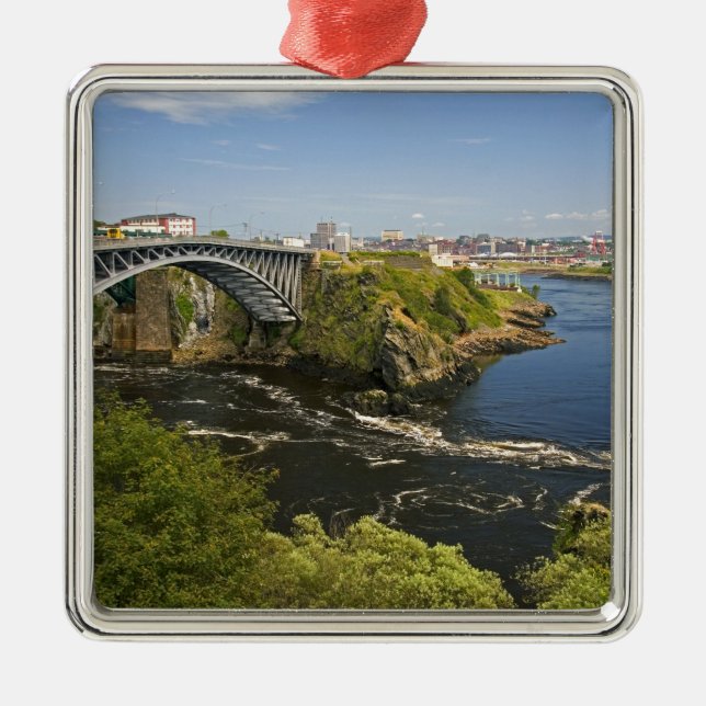 Reversing falls on the St. John River at St. 2 Metal Ornament (Front)