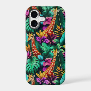 Rêves de girafe de jungle motif de surface transpa