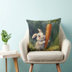 Rêves de Lapin de Prairie : Coussin de Jeté Fantai