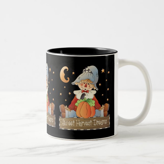 Rêves de moisson Scarecrow automne tasse de café (Droit)