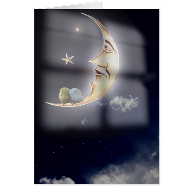 Rêves doux et bonne nuit de sommeil carte d'oiseau (Devant)