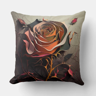 Rêves roses : Coussin décoratif Rose de l'art Abst