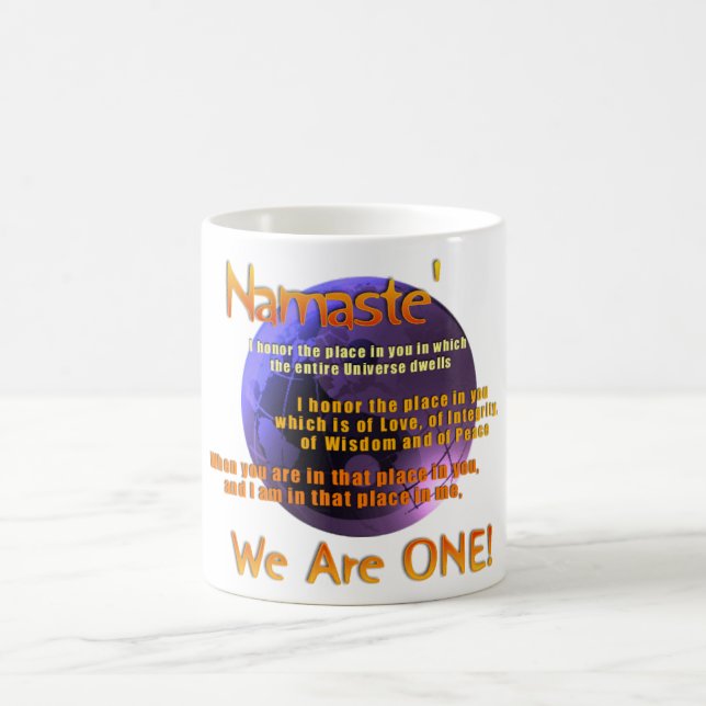 Revêtements un - Namaste inspirés de tasse (Centre)