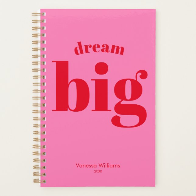 Rêvez Gros ! Modern Bold Red - Typographie rose ch (Devant)
