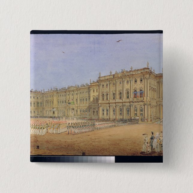 Review at the Winter Palace 2 Inch Square Button (Front)