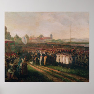 Review of the National Guard and the Fire Poster