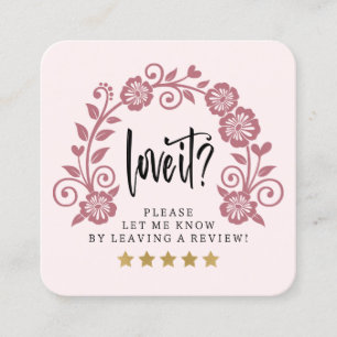 Review Request Logo Square Business Card