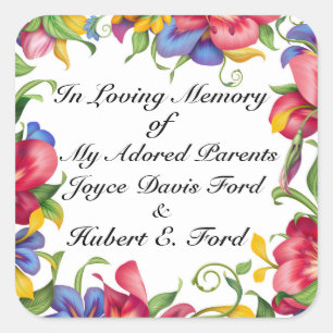 Revised Bookplate, In Memoriam, Donation Square Sticker