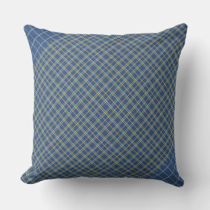Revisisted Tartan blue Pillow