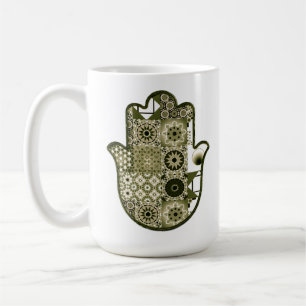 Revisit Khamsa Hand Patchwork 2 Coffee Mug