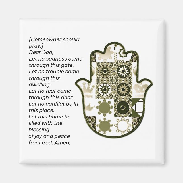 Revisit Square Khamsa Hand Magnet 1 Owner (Front)