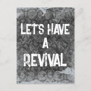 Revival Announcements Let's Have a Revival Postcard