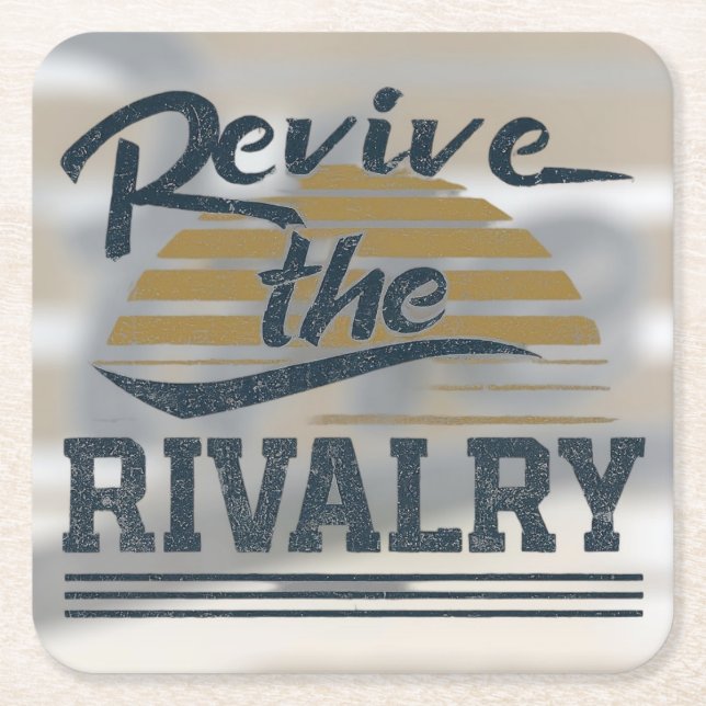 Revive The Rivalry  Square Paper Coaster (Front)