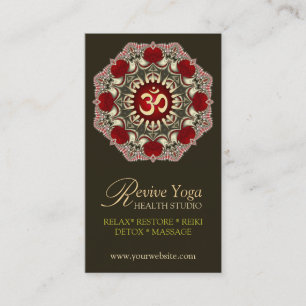 Revivre Yoga Aimer Om Cartes de visite du Nouvel Â