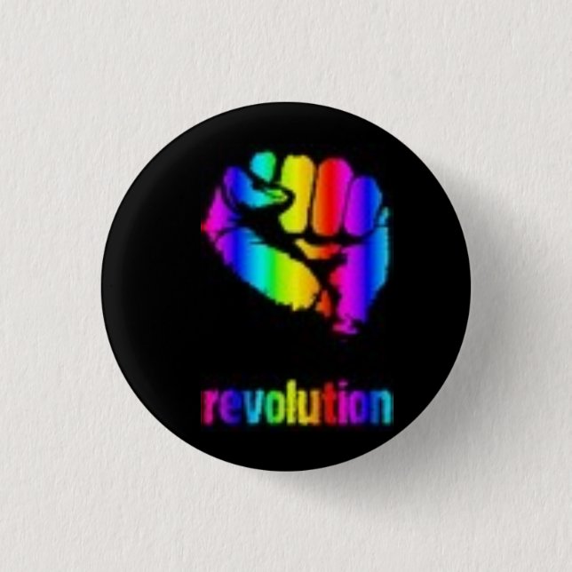 Revo Rainbow Button/Phoenix 1 Inch Round Button (Front)