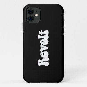 Revolt - White on Black iPhone 11 Case