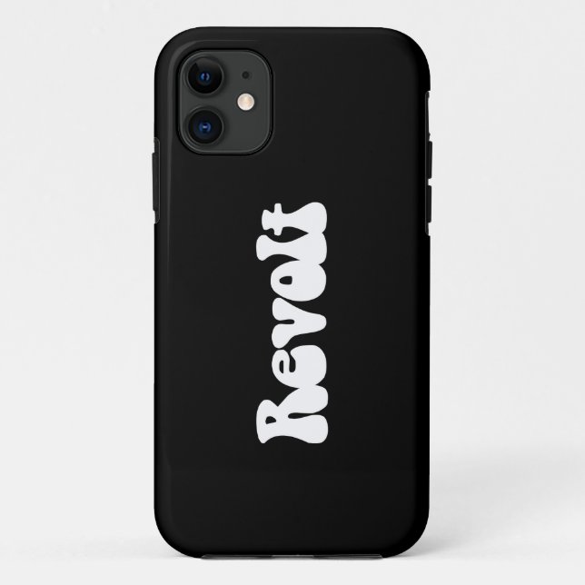 Revolt - White on Black Case-Mate iPhone Case (Back)