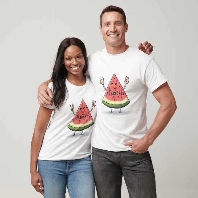 Revolution in Every Bite | Bold Thawra Watermelon  T-Shirt (Unisex)