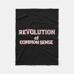 Revolution Of Common Sense Text Trump 45- 47 Fleece Blanket