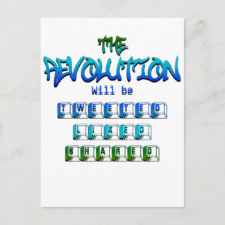 Revolution will be tweeted liked shared (Ver.2) Postcard