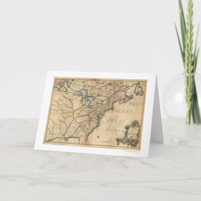 Revolutionary America Map - 1777 Card (Front)