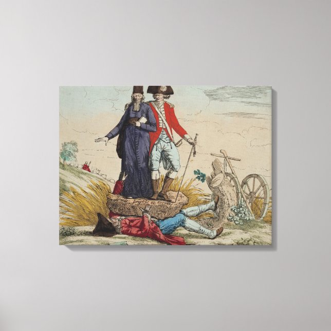Revolutionary cartoon about Tithes Canvas Print (Front)