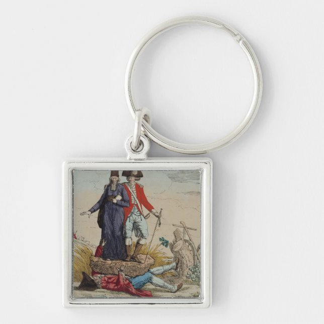 Revolutionary cartoon about Tithes Keychain (Front)