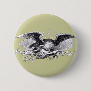 Revolutionary War Eagle 2 Inch Round Button