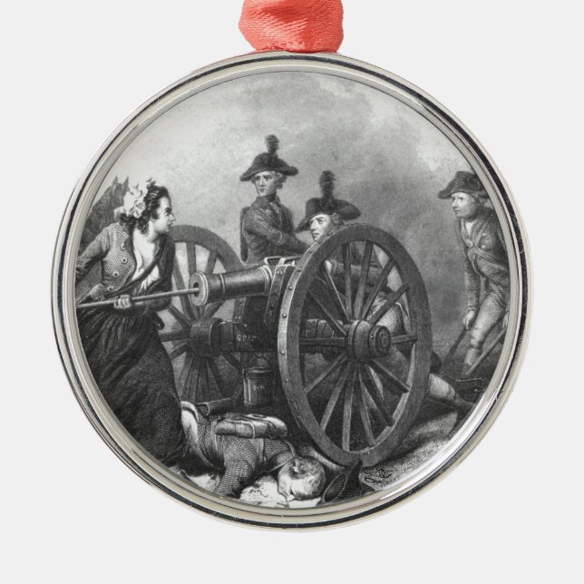 Revolutionary War Molly Pitcher Cannon Ornament (Front)