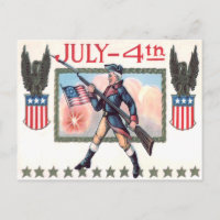 Revolutionary War Soldier American Flag Shield