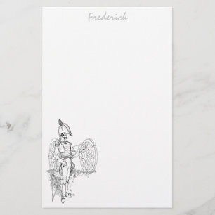 Revolutionary War Soldier stationery personalized