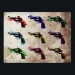 Revolver Pop Art Poster<br><div class="desc">Magnum.44 Revolvers Pop Art</div>