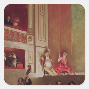 Revue at the Theatre des Varietes, c.1885 Square Sticker