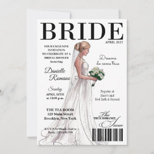 Revue de mariée Invitations de douche nuptiale mod