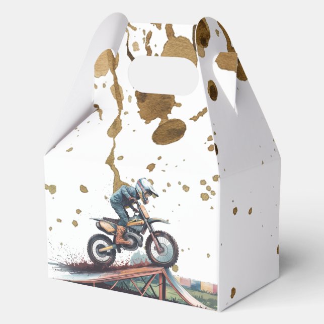 Revved Up Racer: Motorbike Birthday Bash Favor Box (Back)