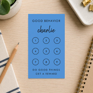 Reward Card   Good Behaviour Chart Punch Cards 