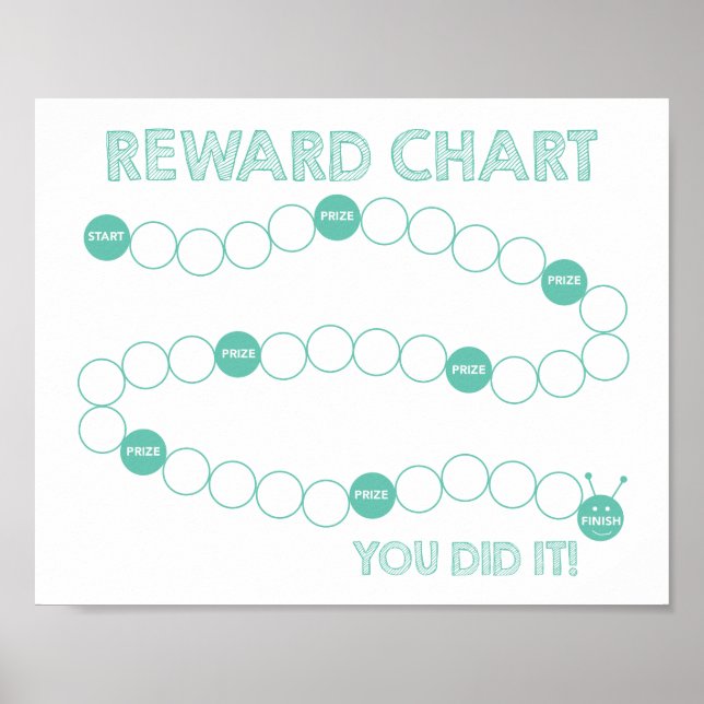 Reward Chart Caterpillar Kids Behaviour (Front)